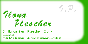 ilona plescher business card